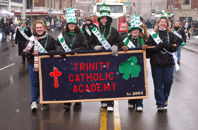 Trinity Catholic Academy makes it's debut in the St. Patrick's Day Parade 2005.